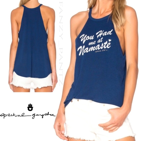 Spiritual Gangster Tops - NWOT SPIRITUAL GANGSTER TANK YOU HAD ME AT NAMASTE